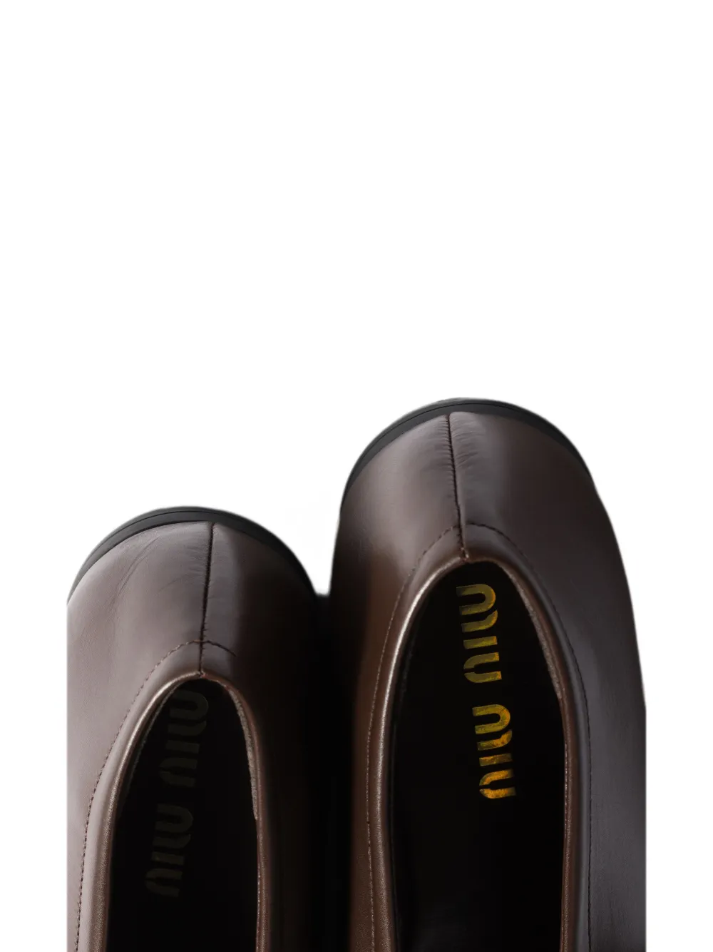 Miu nappa leather ballerinas Bruin
