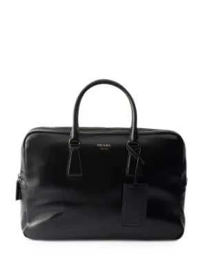 PRADA レザー ビジネスバッグ Prada サフィアーノレザー ビジネスバッグ | ブラック | FARFETCH JP