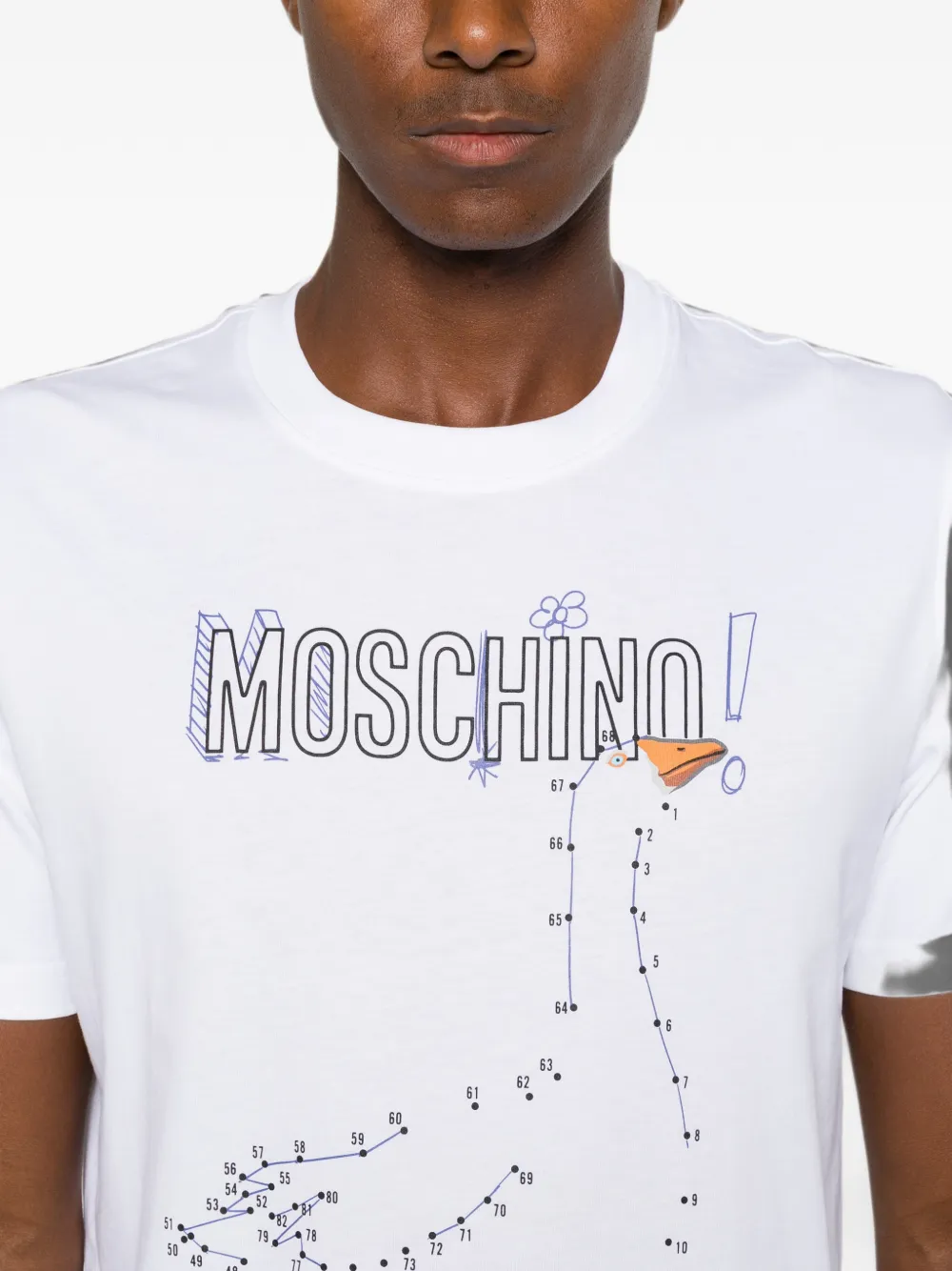 Moschino T-shirt met logoprint Wit