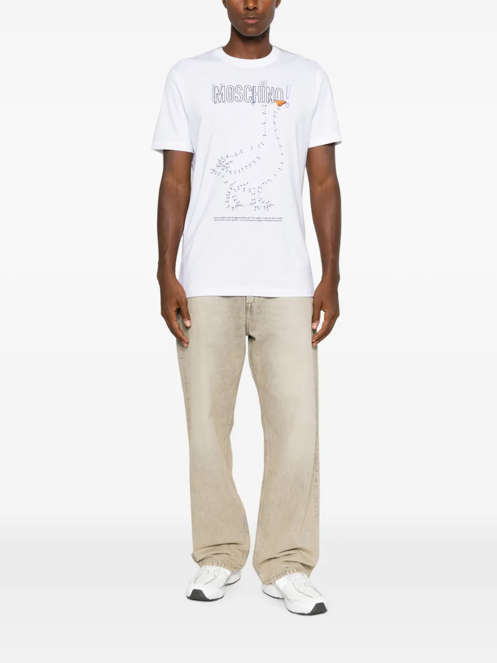 Moschino T-shirt met logoprint Wit