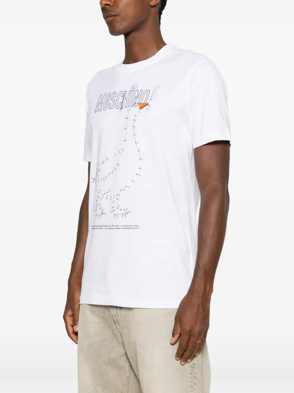 Moschino T-shirt met logoprint Wit