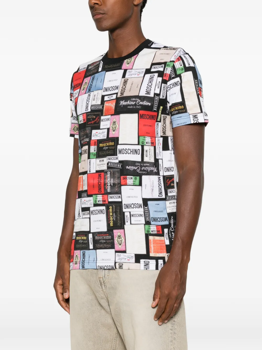 Moschino Couture T-shirt met label-print Wit