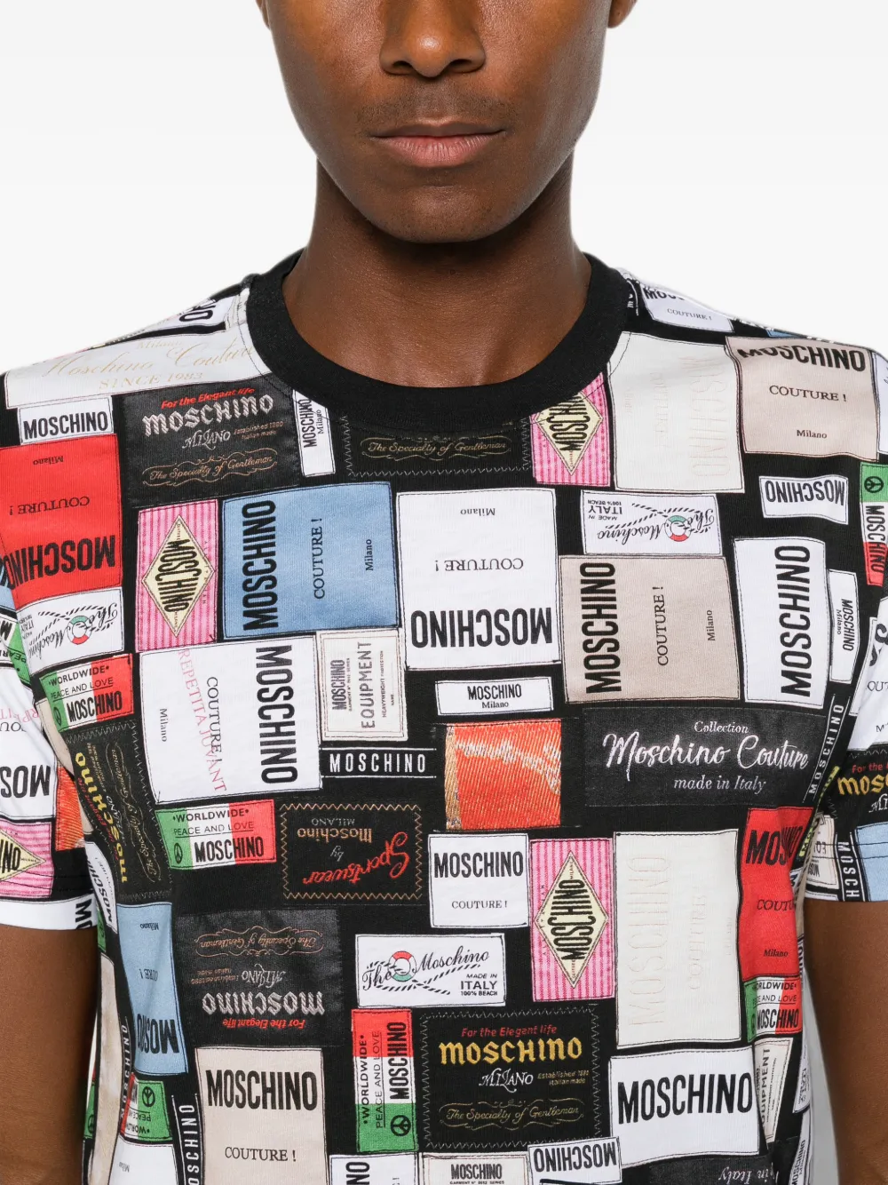 Moschino Couture T-shirt met label-print Wit