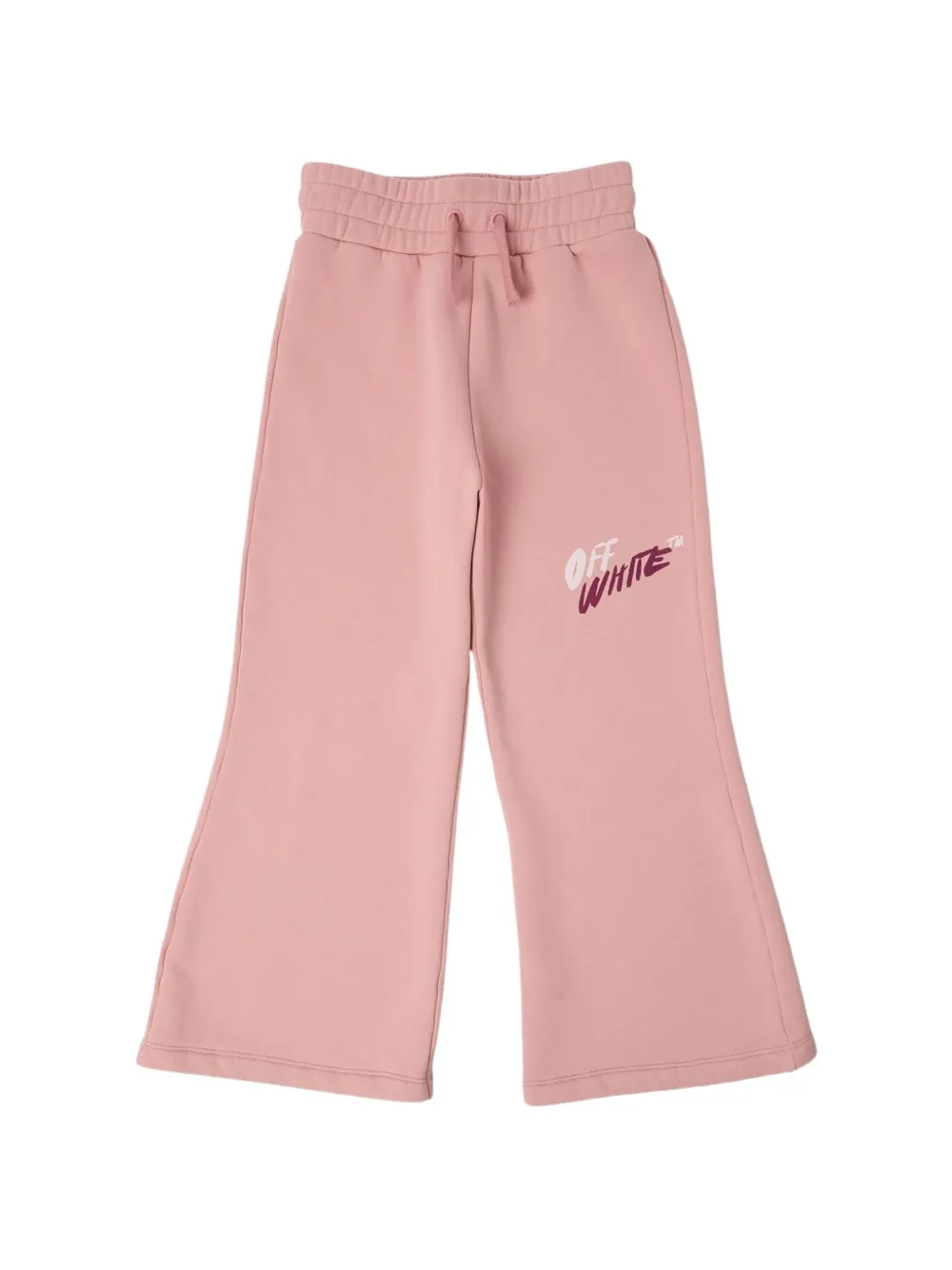 Off-White Kids logo-print flared track pants - Rosa
