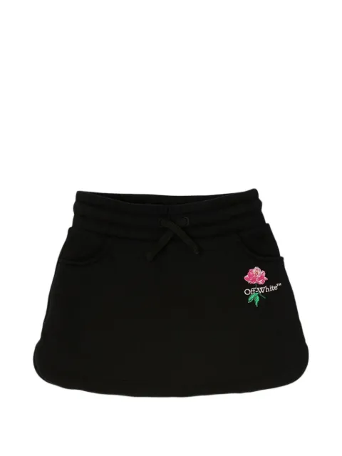 Off-White Kids logo-print drawstring skirt
