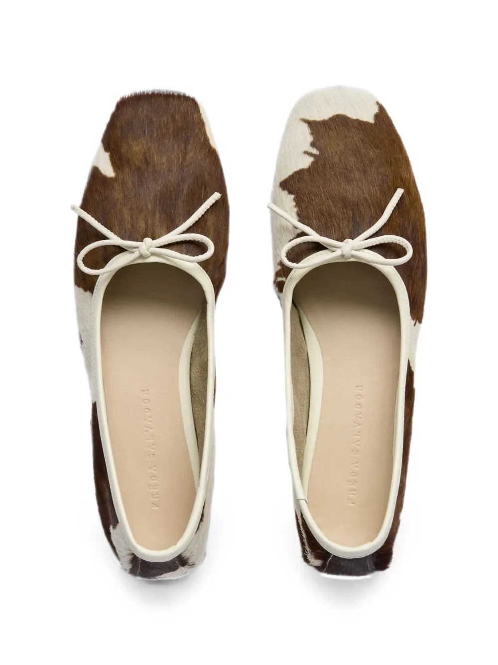 FREDA SALVADOR Jada calf-hair ballet flats Bruin