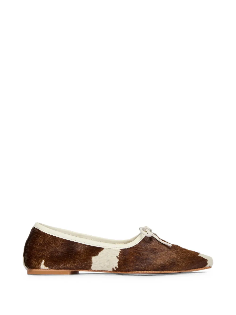 FREDA SALVADOR Jada calf-hair ballet flats - Marrone