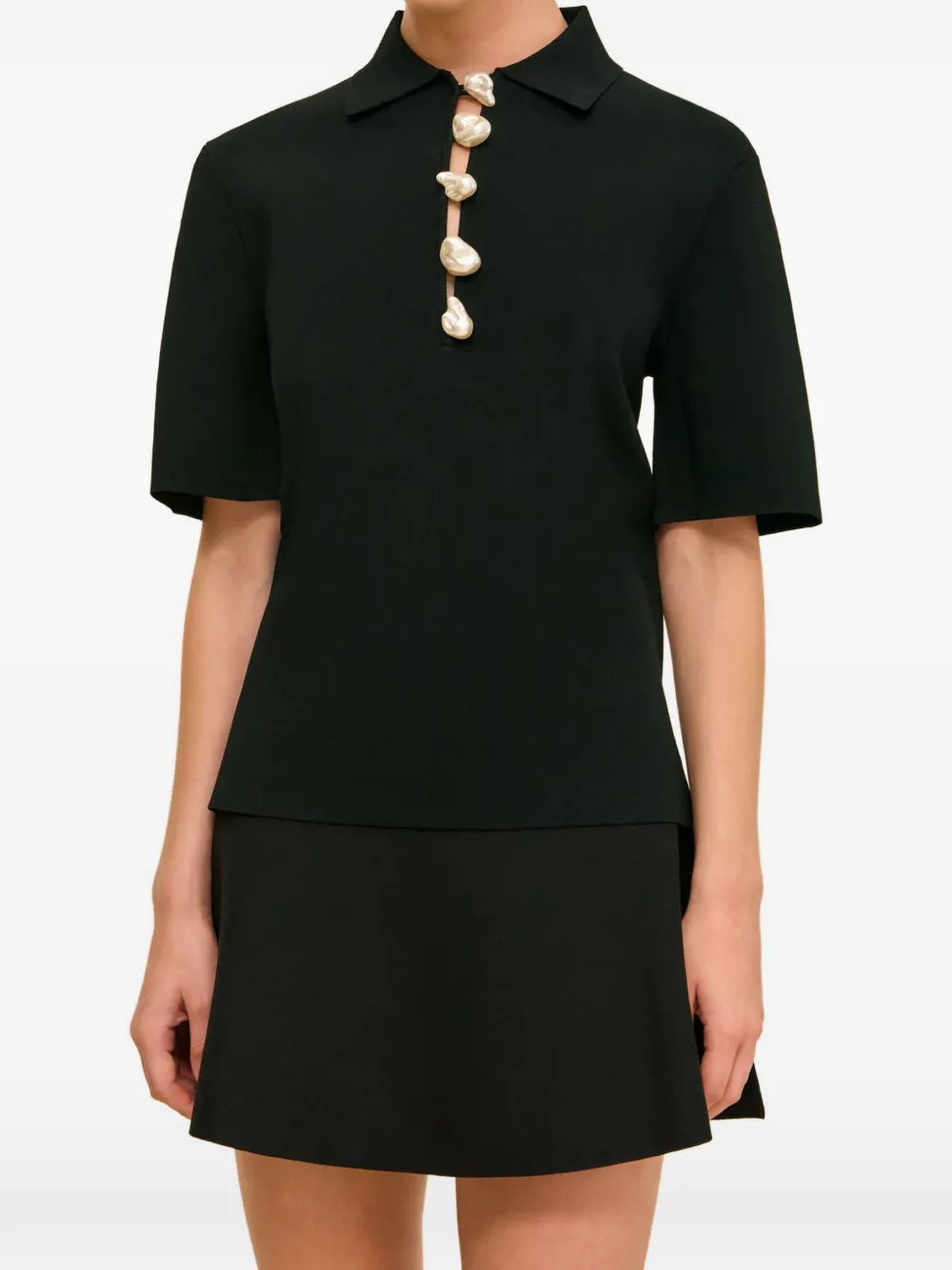 Cult Gaia Jaffa pearl top - Nero