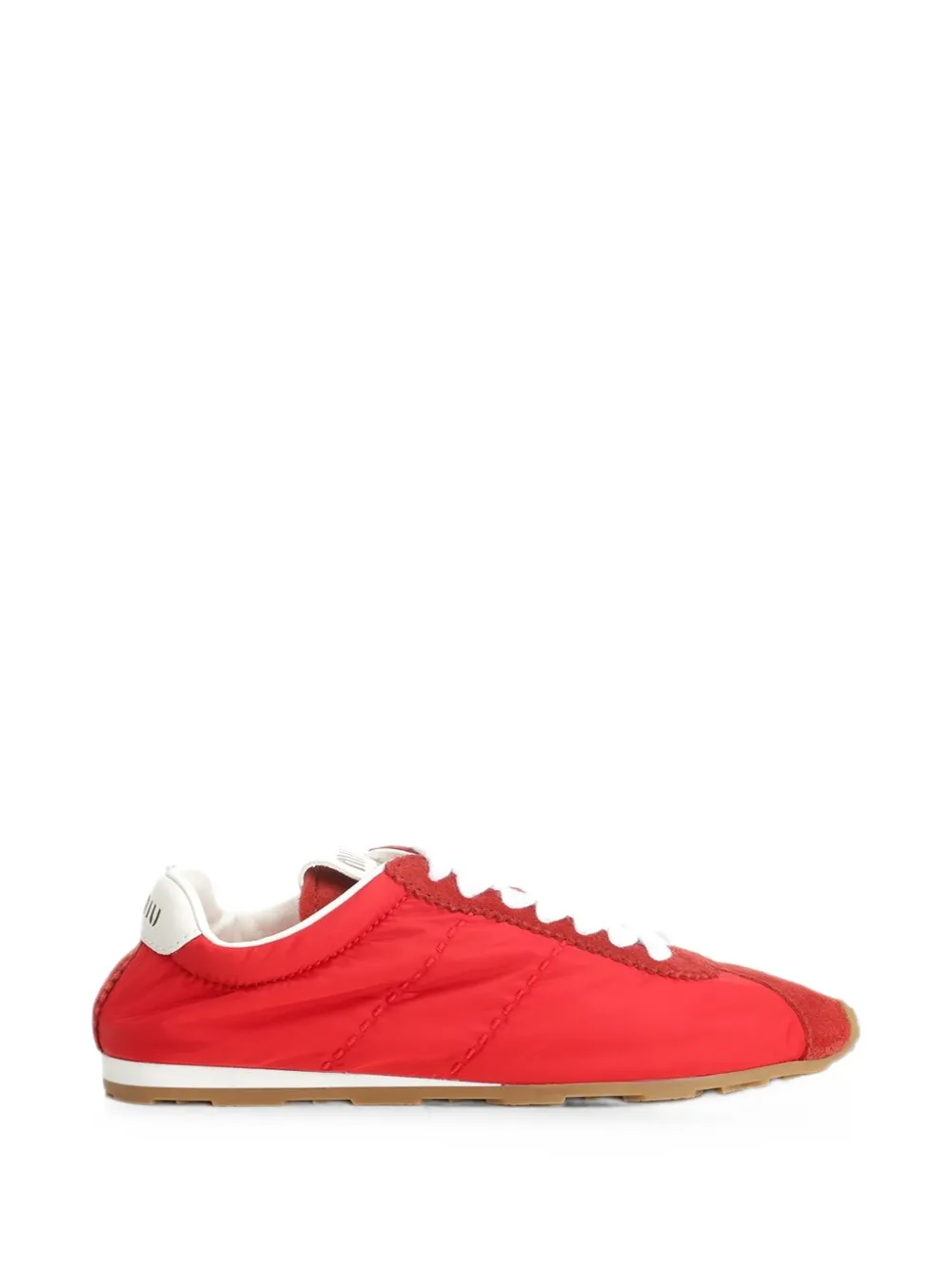 Miu Miu Plume panelled sneakers - Rosso