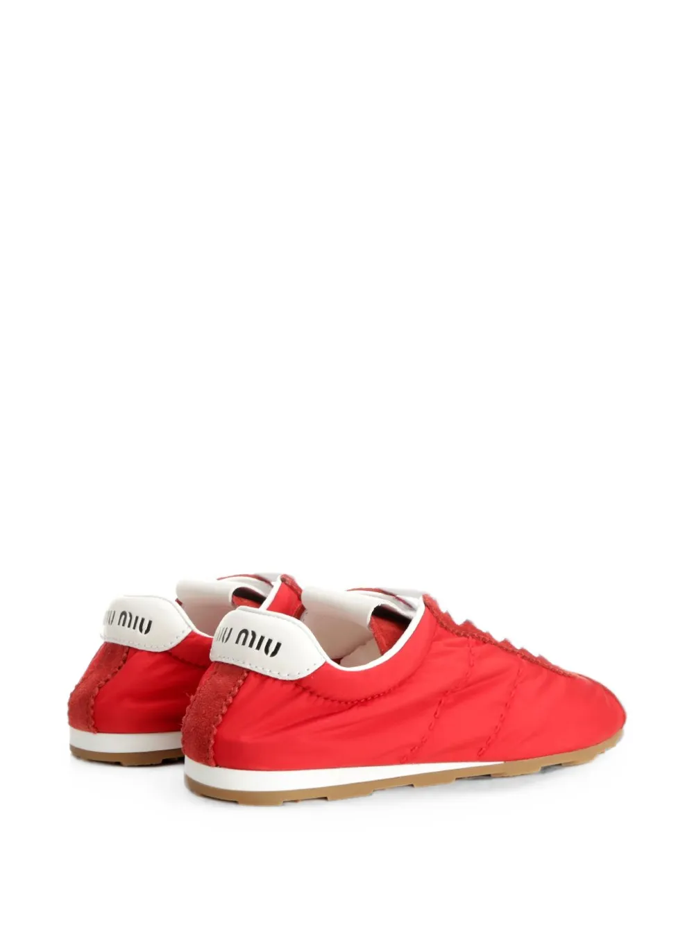 Miu Plume panelled sneakers Rood