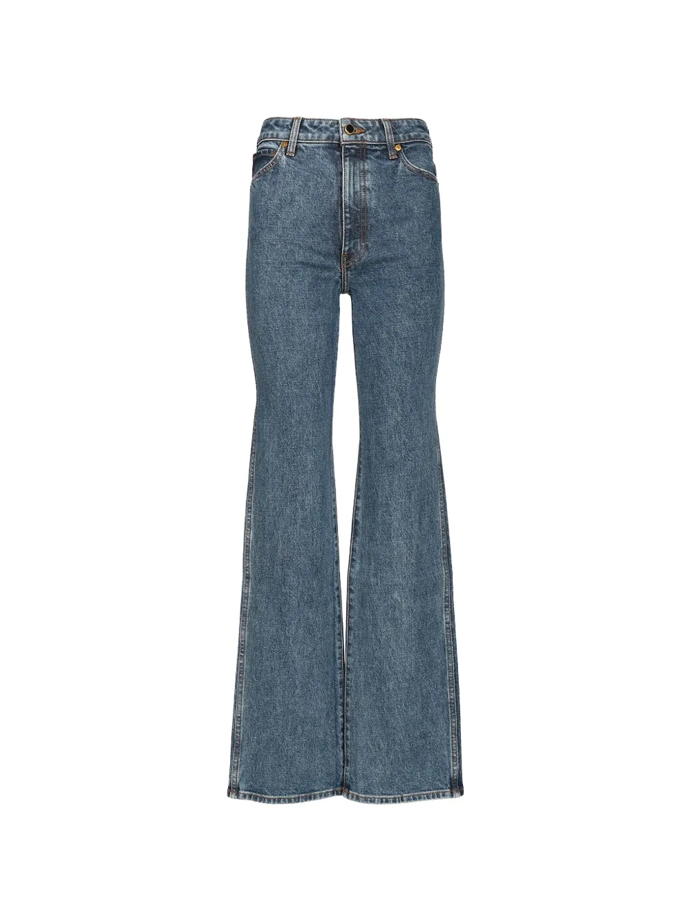 KHAITE Danielle flared-leg jeans - Blu