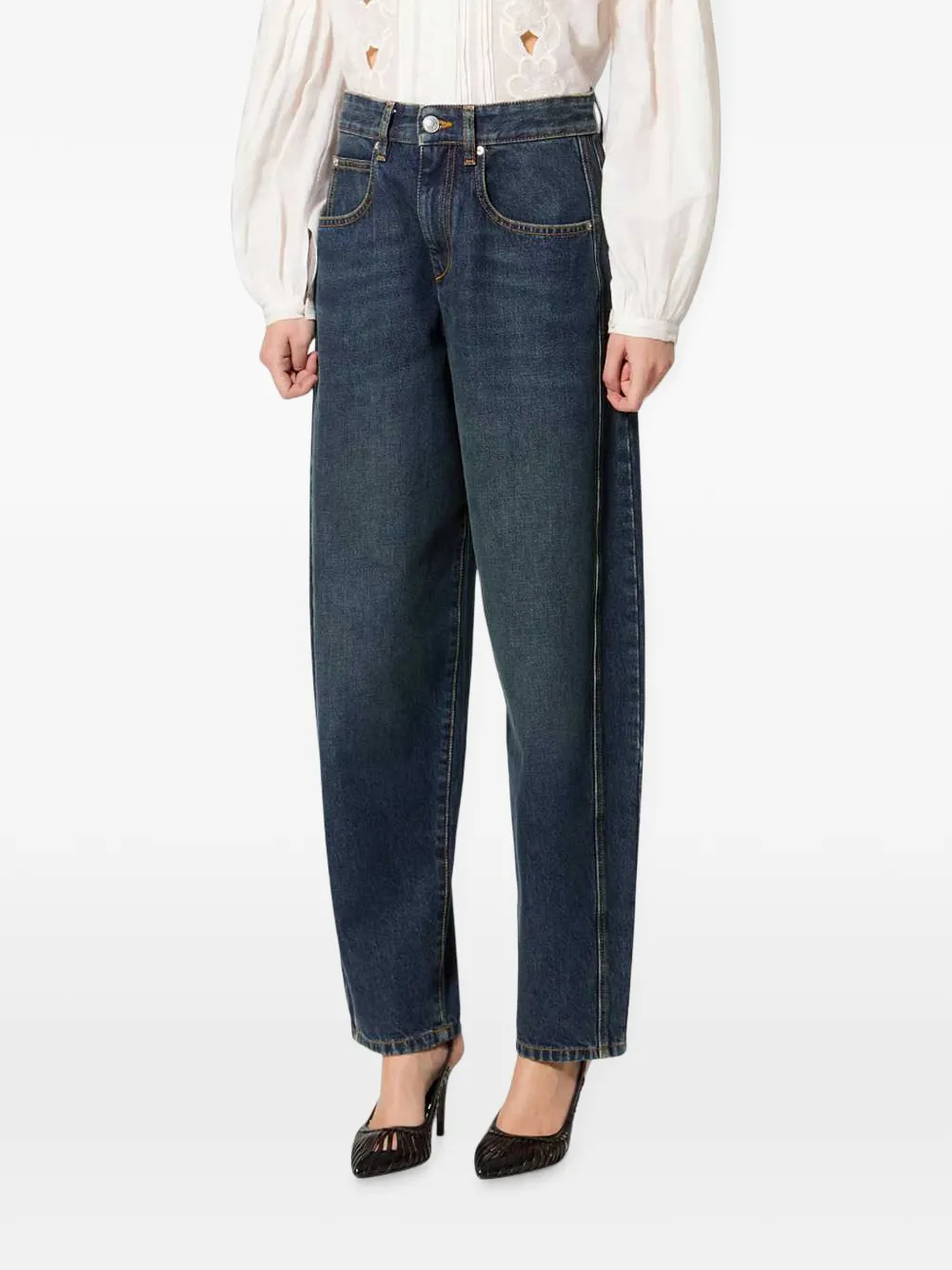 ISABEL MARANT Oriane jeans met barrelpijpen Blauw