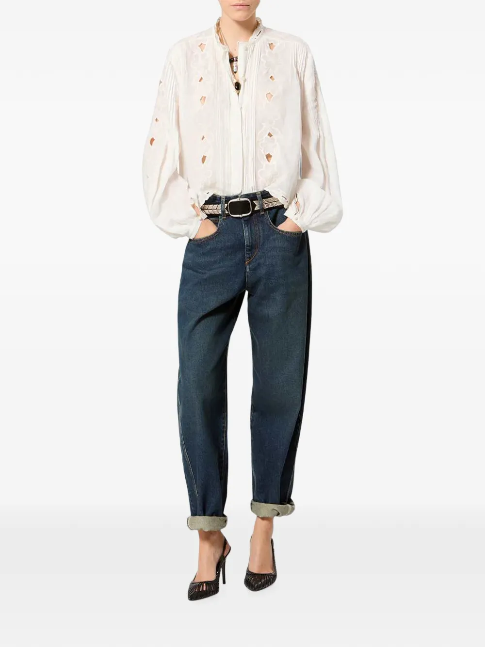 ISABEL MARANT Oriane jeans met barrelpijpen Blauw
