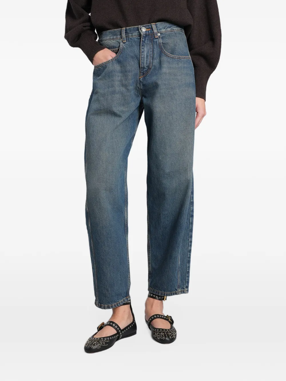 ISABEL MARANT Oriane jeans met toelopende pijpen Blauw