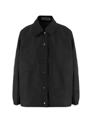 Jil Sander ロゴ シャツジャケット | ブラック | FARFETCH JP