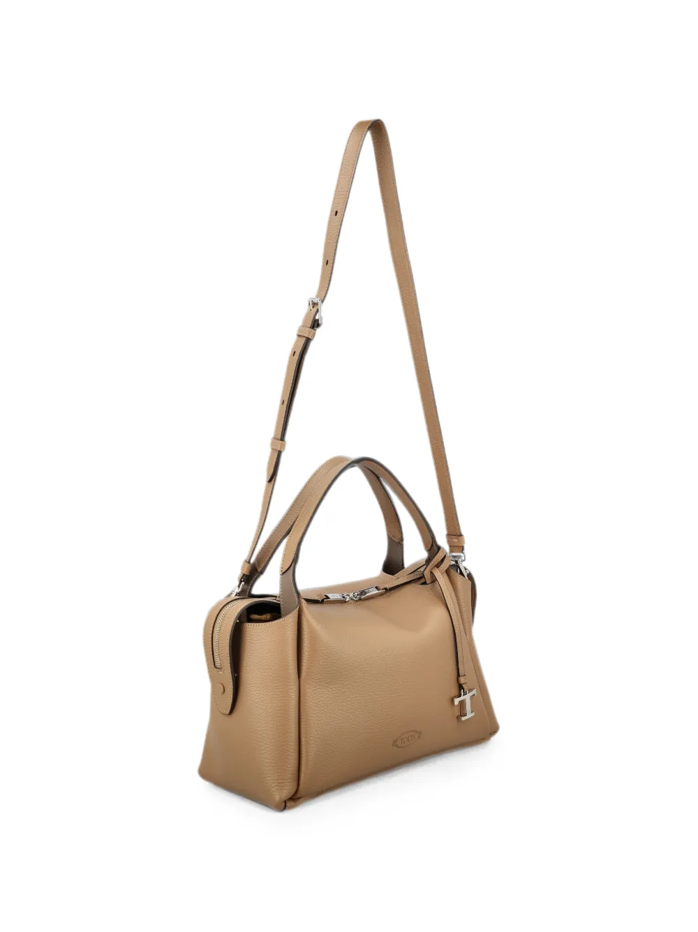Tod's T Timeless shopper van bewerkt leer Beige