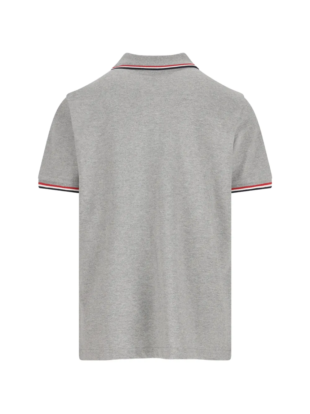 Moncler Enfant Poloshirt met logopatch en gestreepte afwerking Grijs