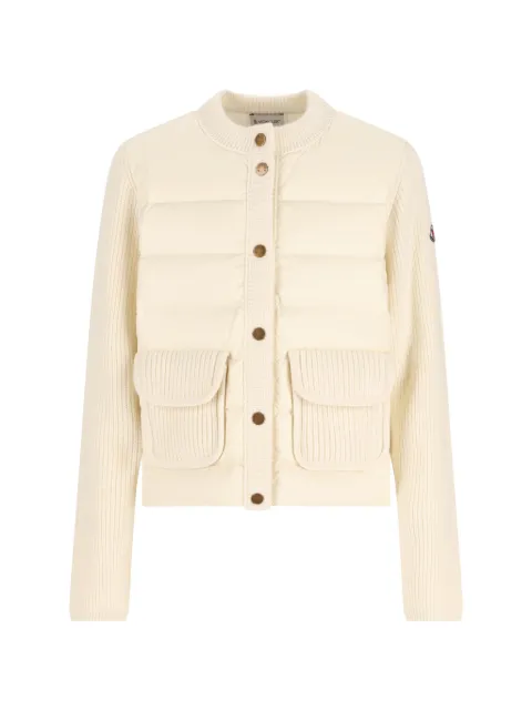 Moncler Enfant quilted ribbed-knit cardigan