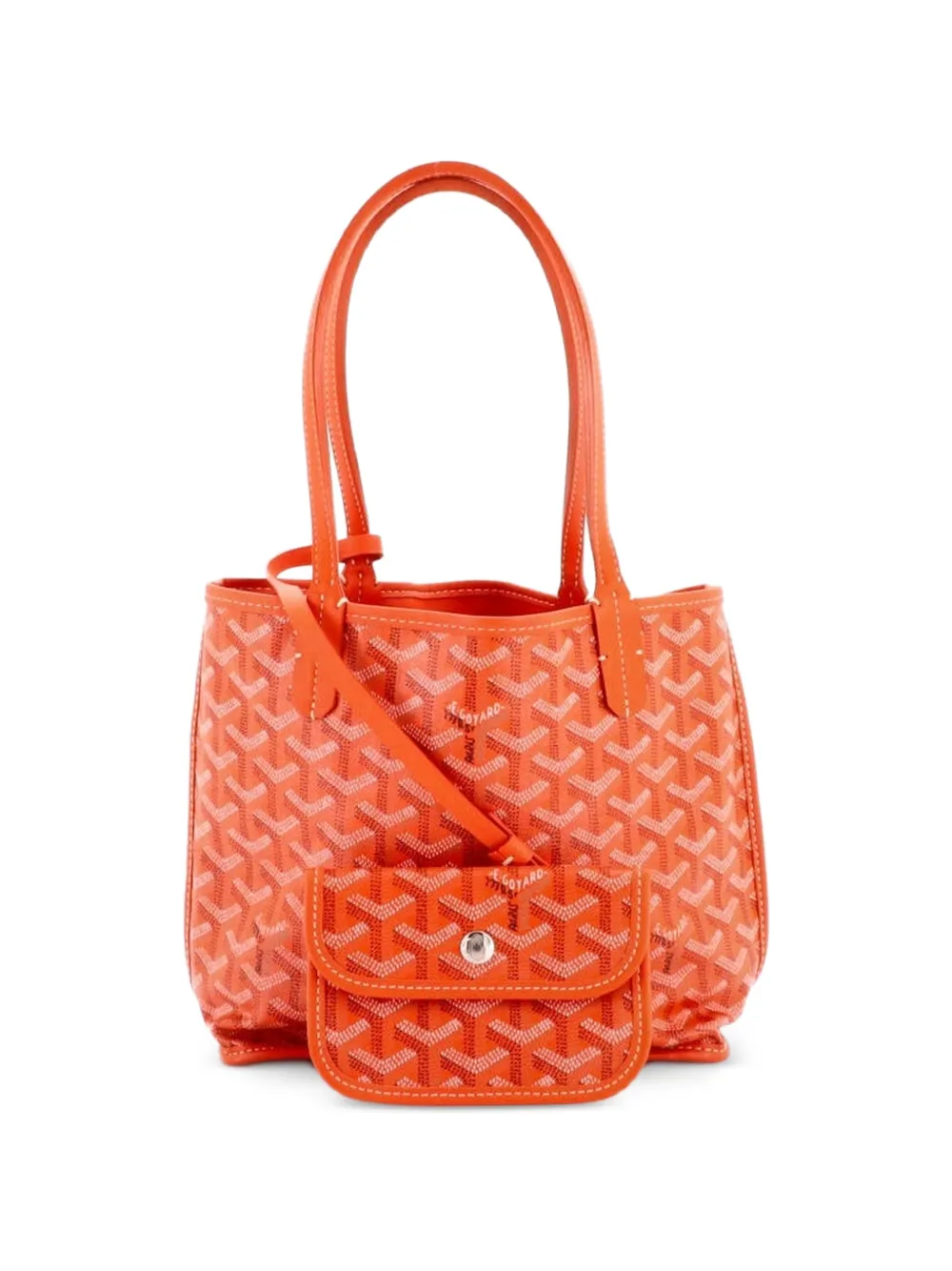 Goyard Pre-Owned Mini Anjou Satchel-Tasche aus beschichtetem Canvas - Orange