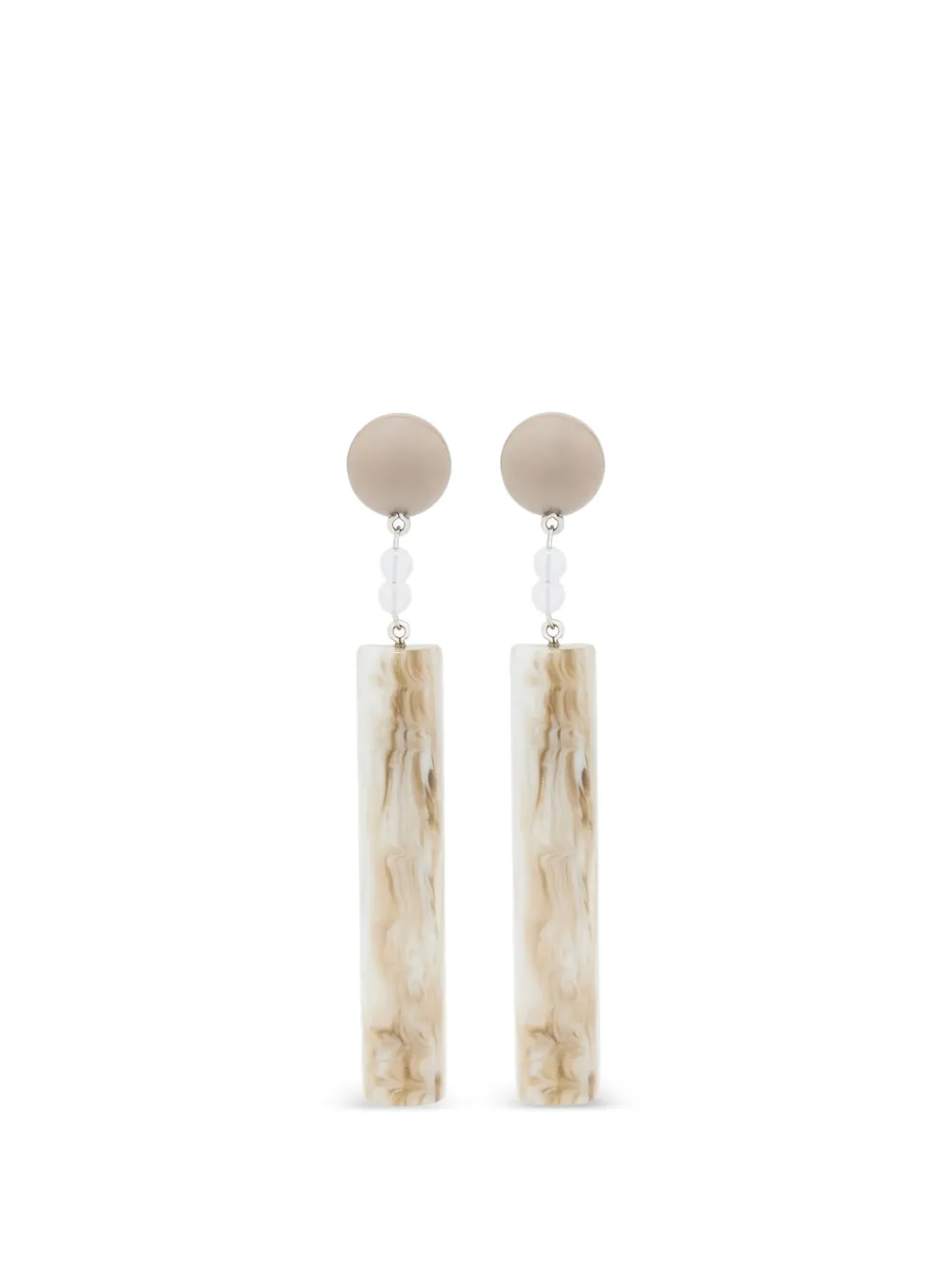 Emporio Armani marbled-effect drop earrings - Toni neutri