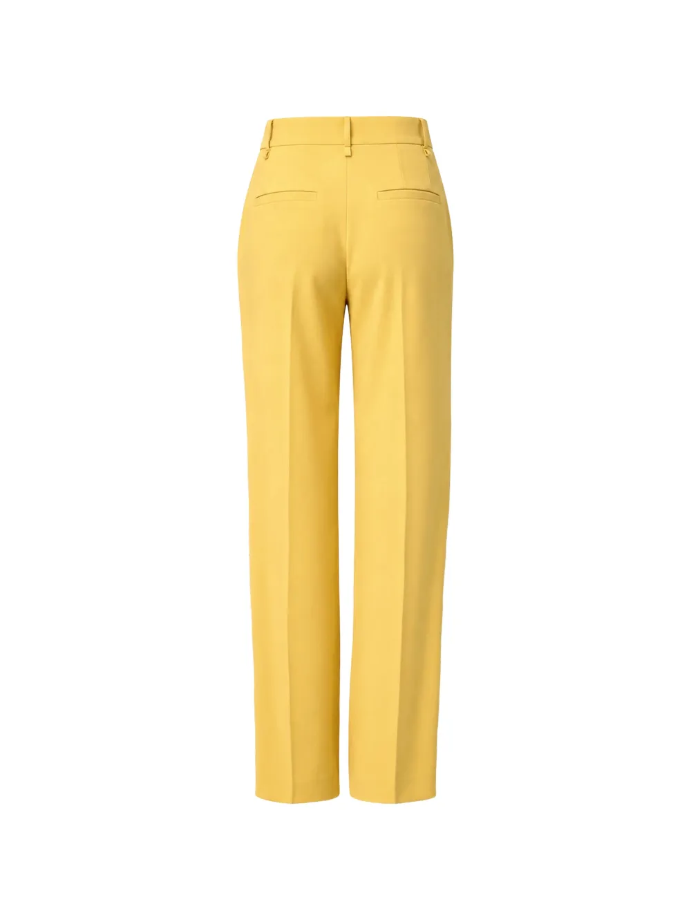 Elisabetta Franchi Crêpe broek met logoplakkaat en toelopende pijpen Geel
