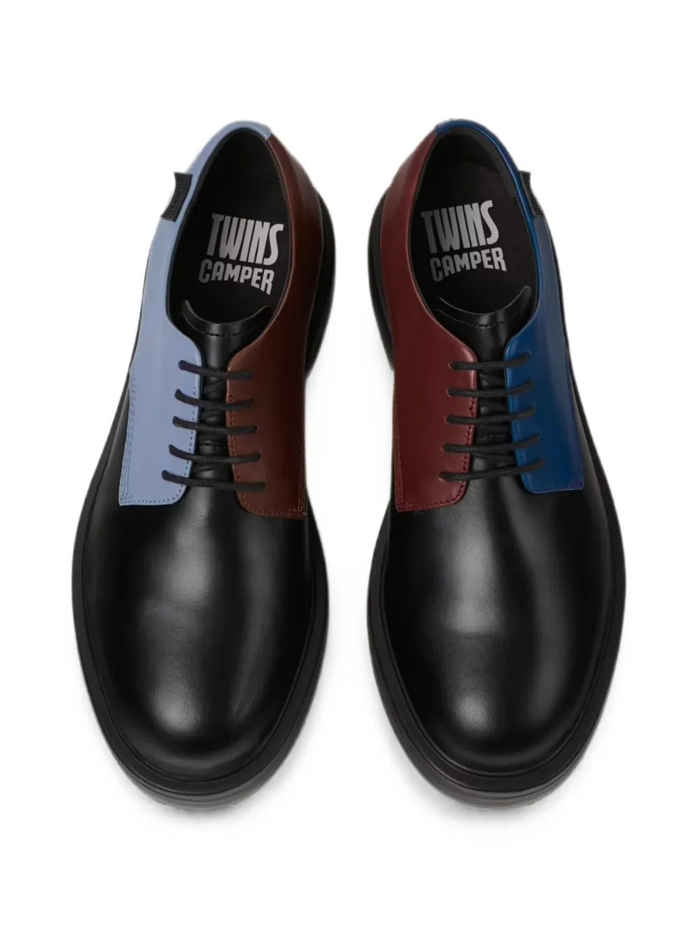 Camper Twins leather Derby shoes Zwart