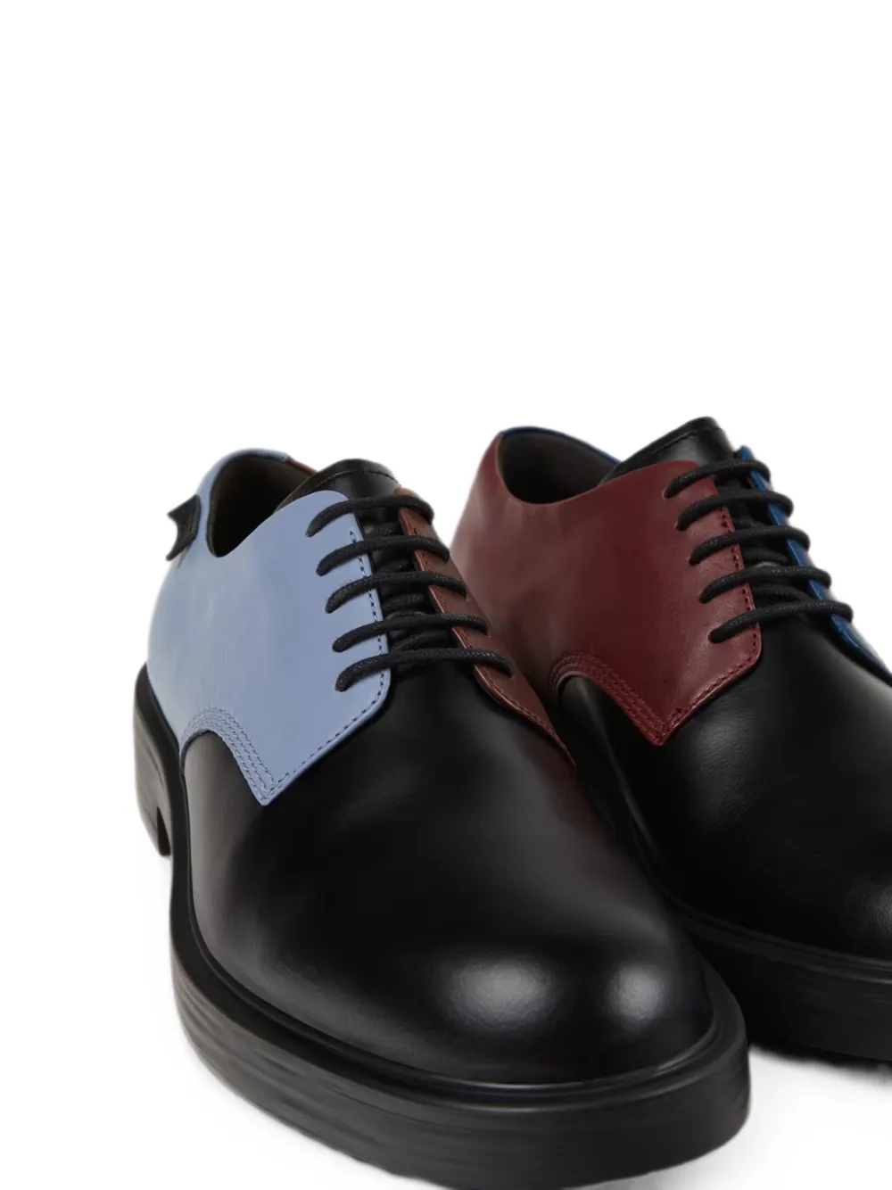 Camper Twins leather Derby shoes Zwart