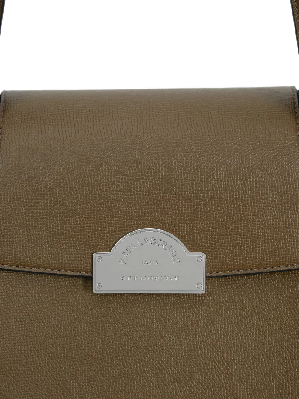 Karl Lagerfeld Rue St-Guillaume shopper met magnetische sluiting Bruin