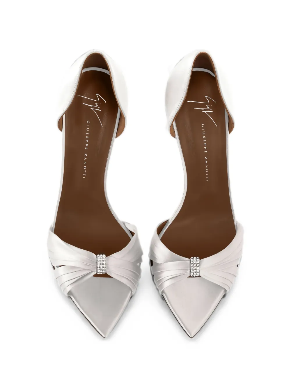 Giuseppe Zanotti Lumière rhinestone-embellished heeled sandals Wit