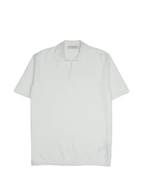 BROOKSFIELD bowling-collar linen polo T-shirt