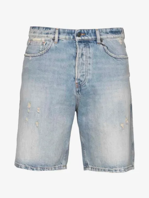 AMARANTO distressed denim shorts
