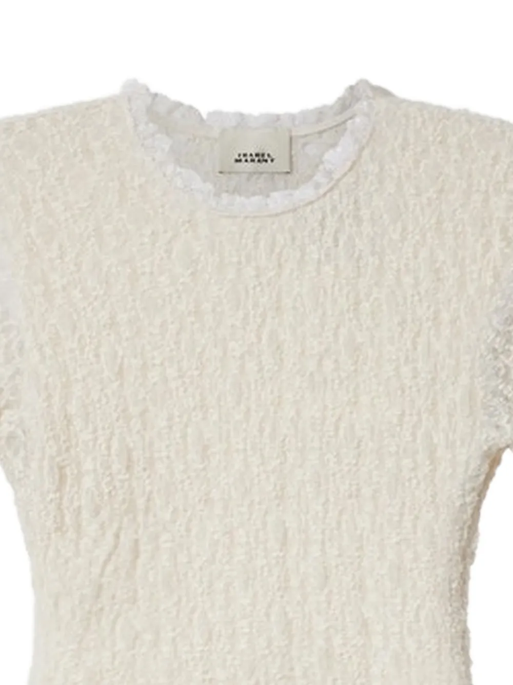 ISABEL MARANT Trui met gehaakte afwerking en kant Wit