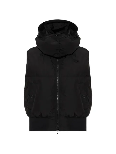 Diesel chaleco acolchado con capucha y logo