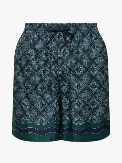 Casablanca Radiating Monogram silk deck shorts