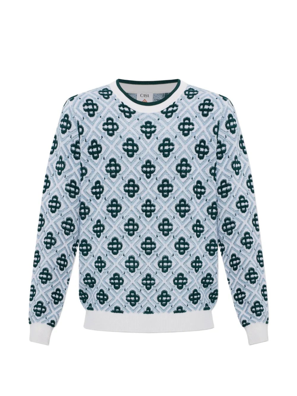 Casablanca Pullover mit Monogrammmuster - Blau