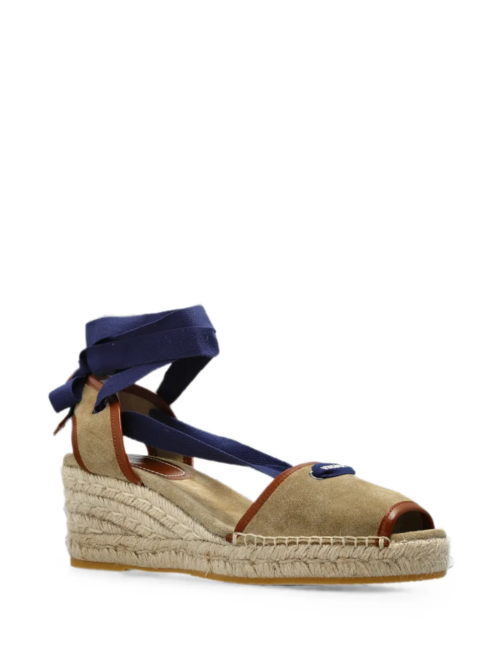Versace Lola wedge sandals Beige