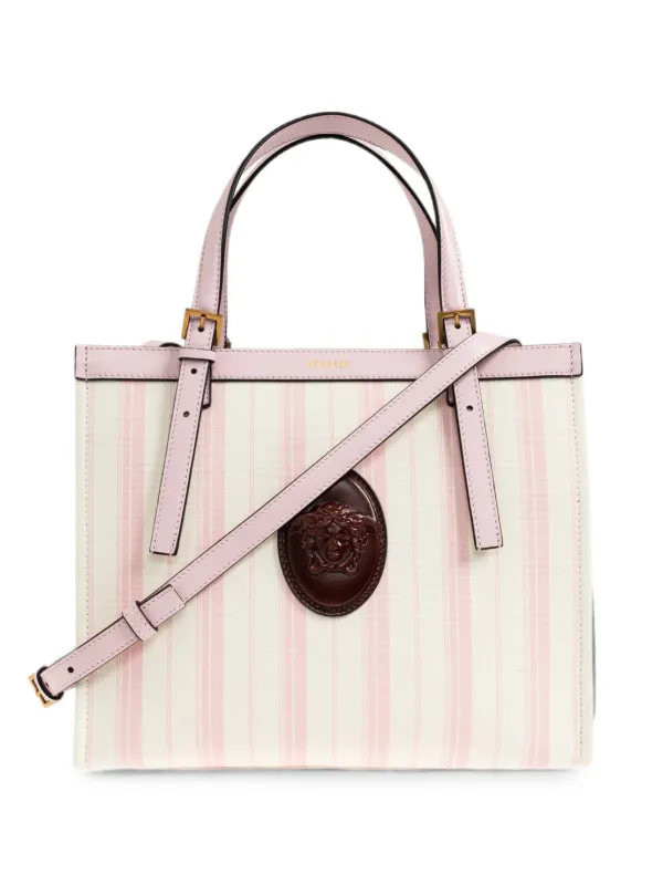 Versace Rivière Printed Canvas Tote in Pink
