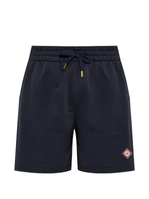 Casablanca short de sport rayé à patch logo