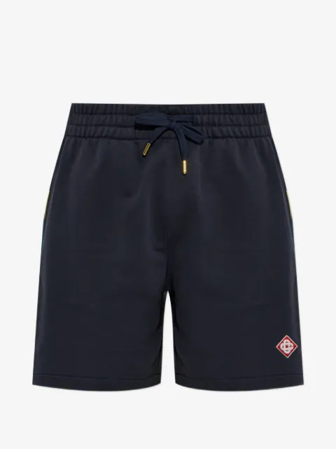 Casablanca logo-patch side-stripe track shorts