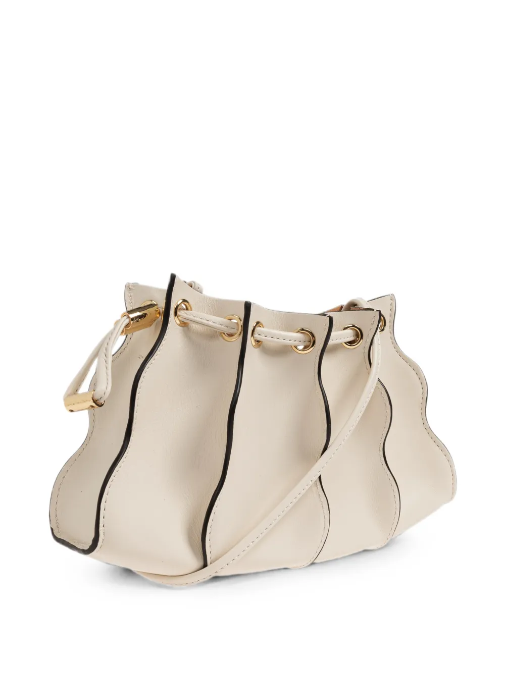 Ulla Johnson Kleine Adria leren crossbodytas Beige
