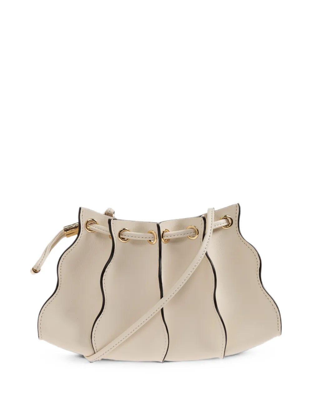 Ulla Johnson Kleine Adria leren crossbodytas Beige
