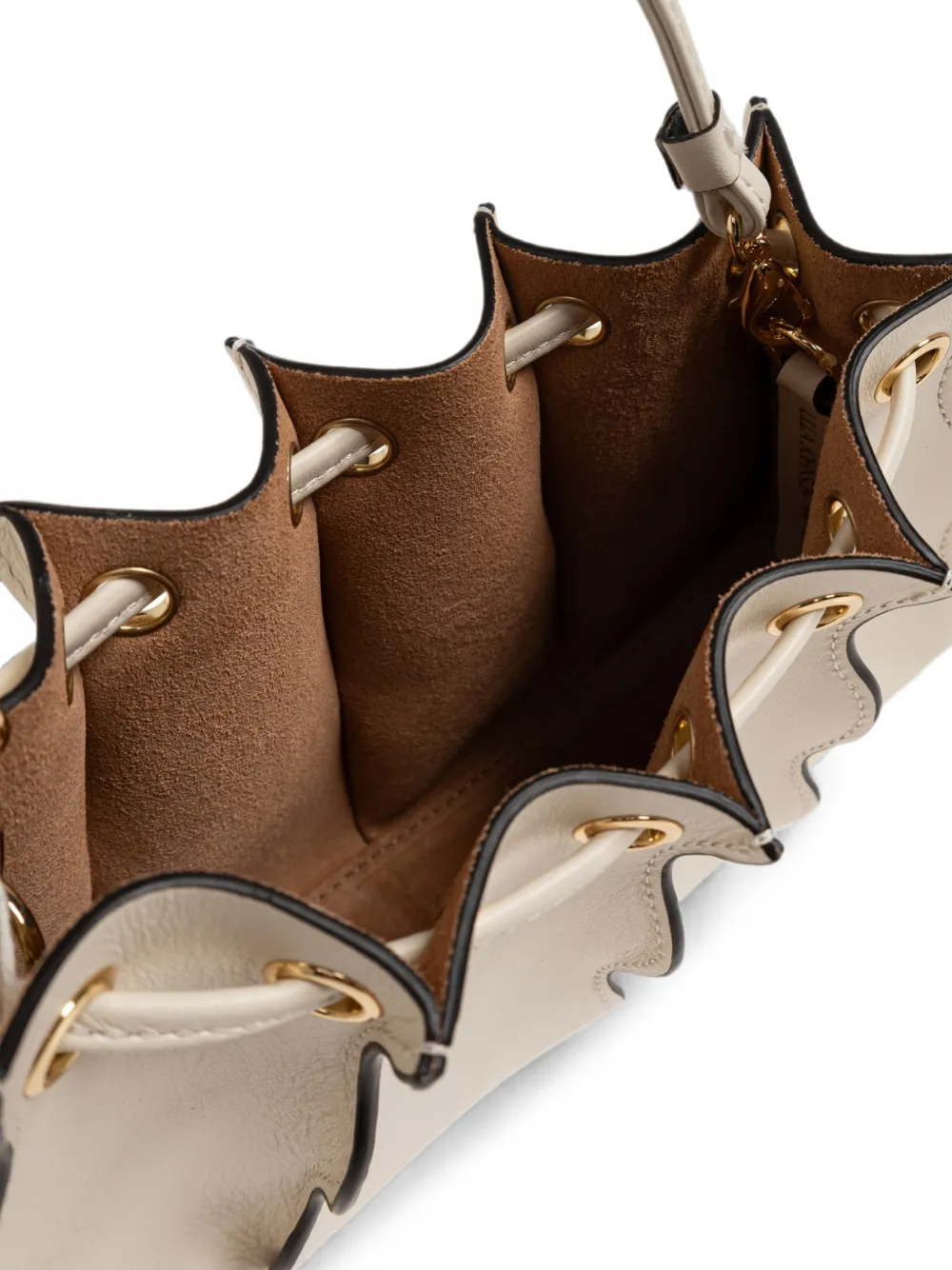 Ulla Johnson Kleine Adria leren crossbodytas Beige