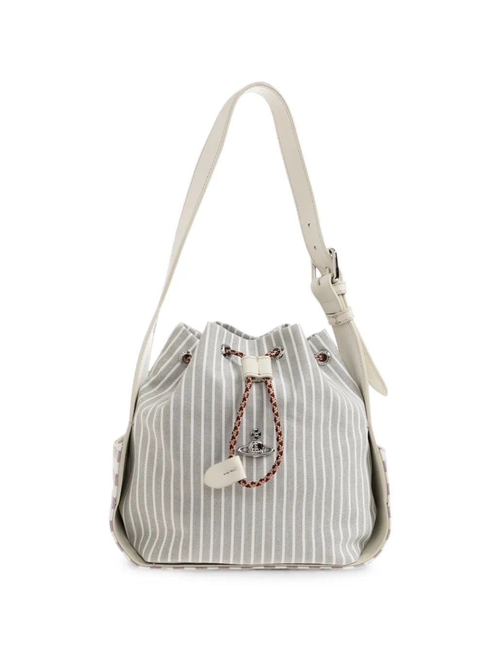 Vivienne Westwood Gestreifte Stacey Tote Bag In Gray