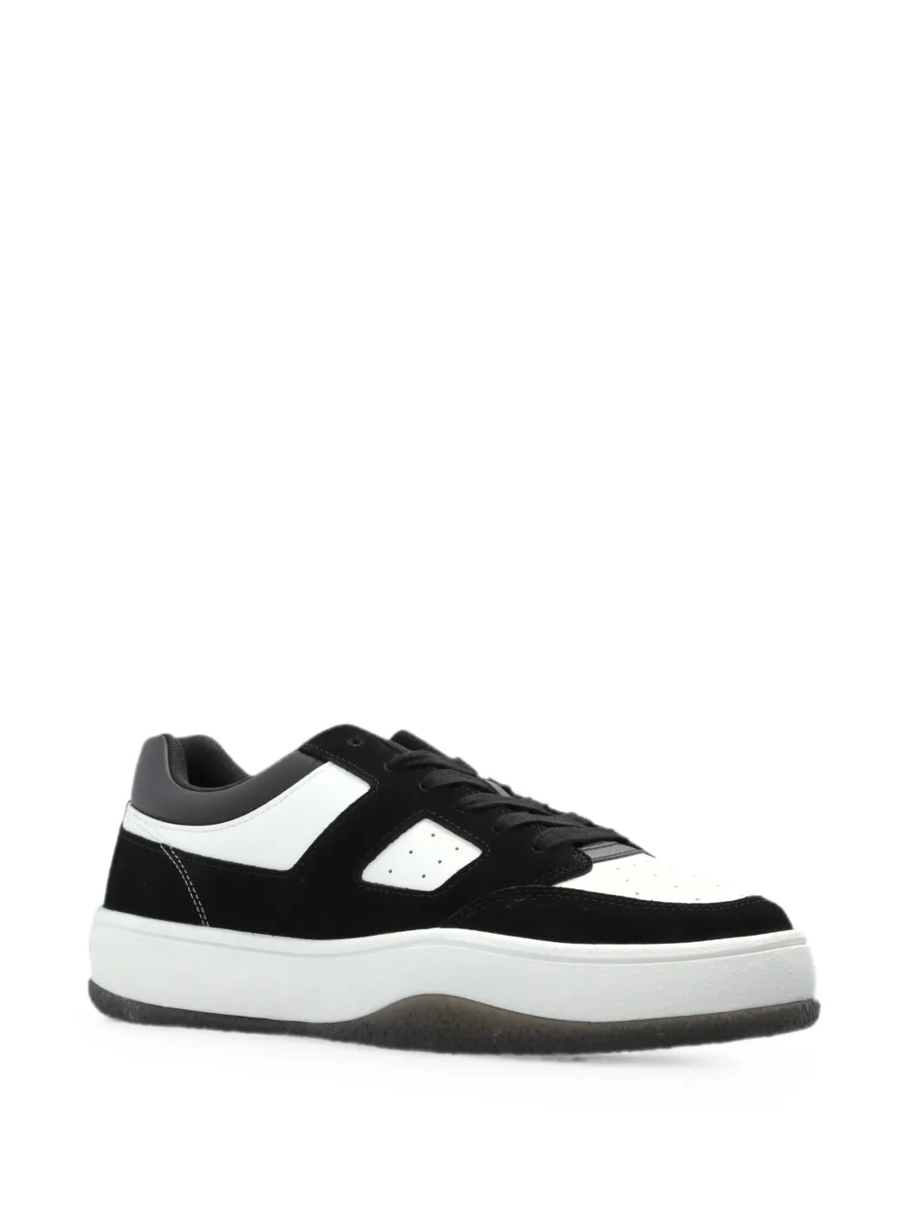 Diesel S-D-LONG LOW leather low-top sneakers Zwart
