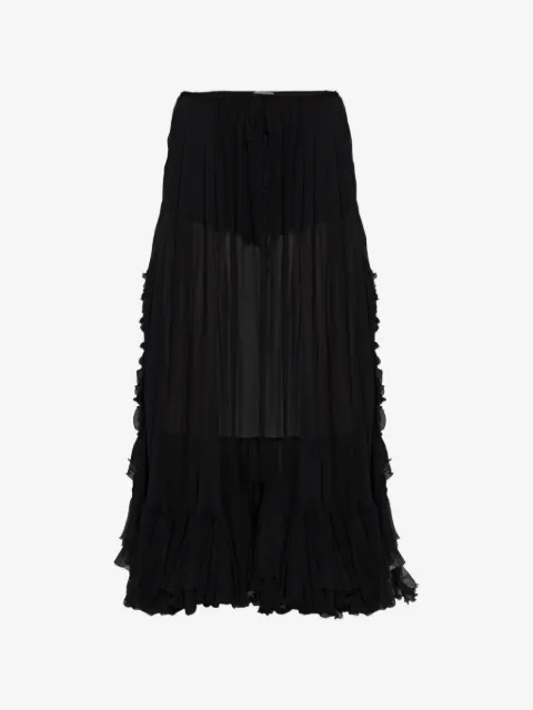 Chloé ruffled silk skirt