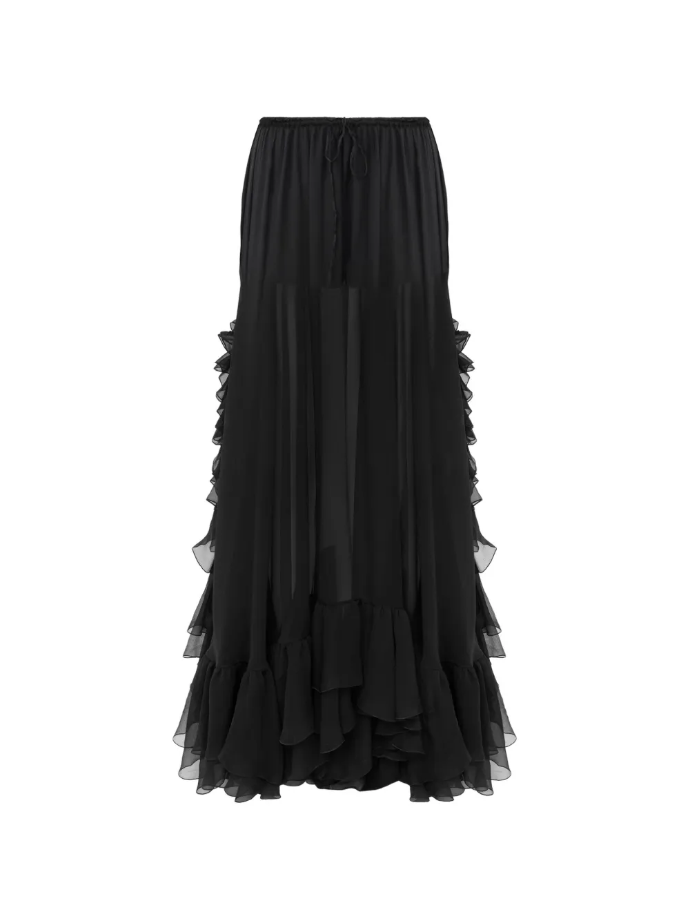 Chloé ruffled silk skirt - Schwarz