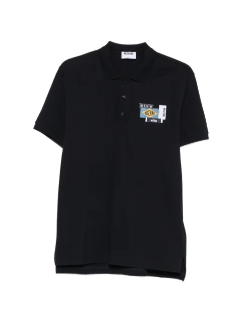 Moschino logo-patch polo shirt