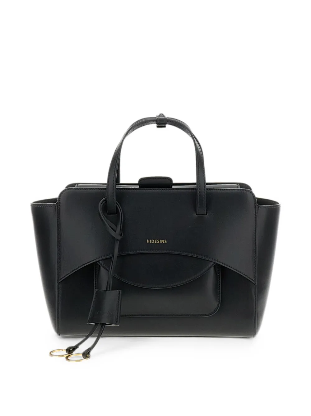 HIDESINS medium Flap leather tote bag - Black