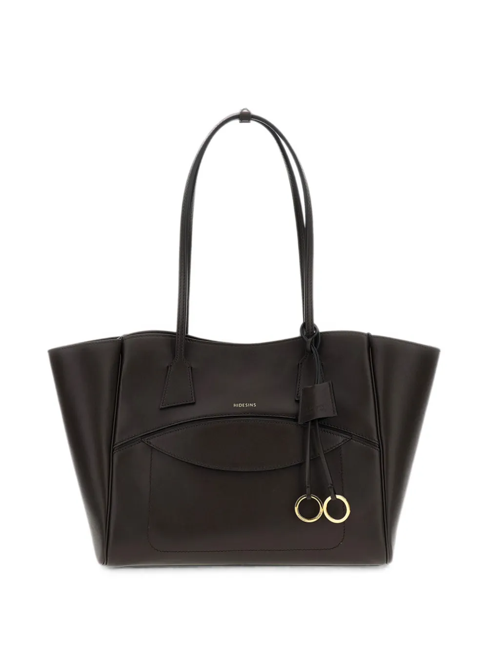 Hidesins Logo-print Leather Tote Bag In Brown