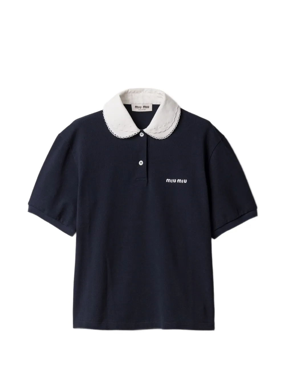 Miu Miu Polo in piqué - Blu